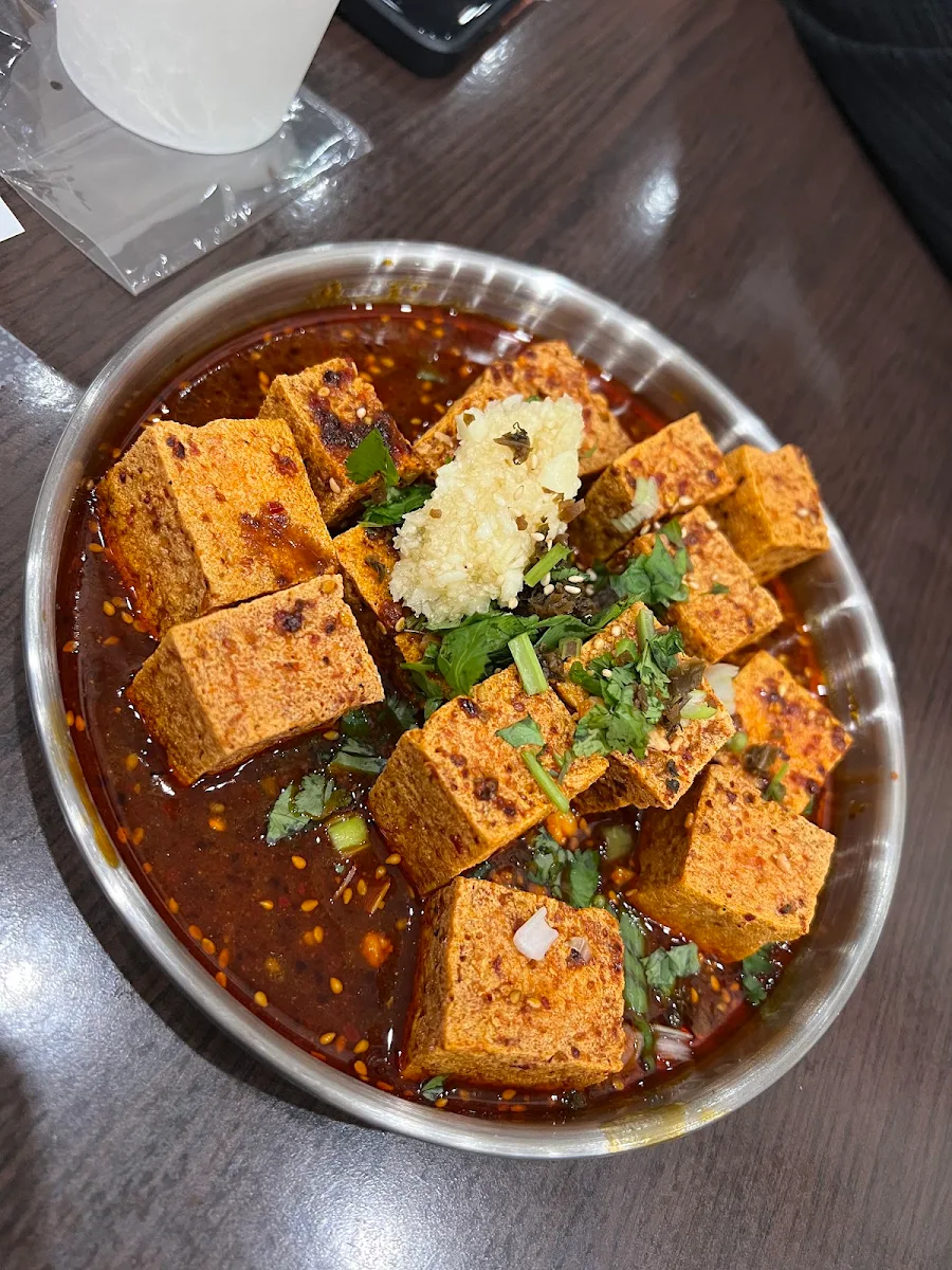 Duck Blood Tofu in Chili Sauce 冒鸭血